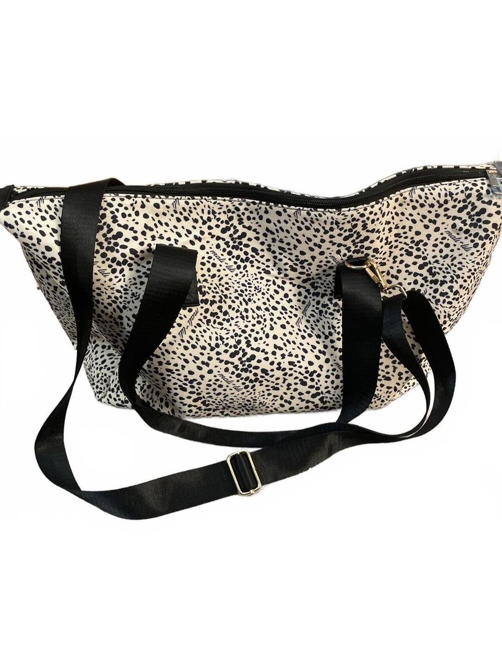 Anthropology Mali + Lili Travel Purse Bag Weekender Leopard - Picture 4 of 9